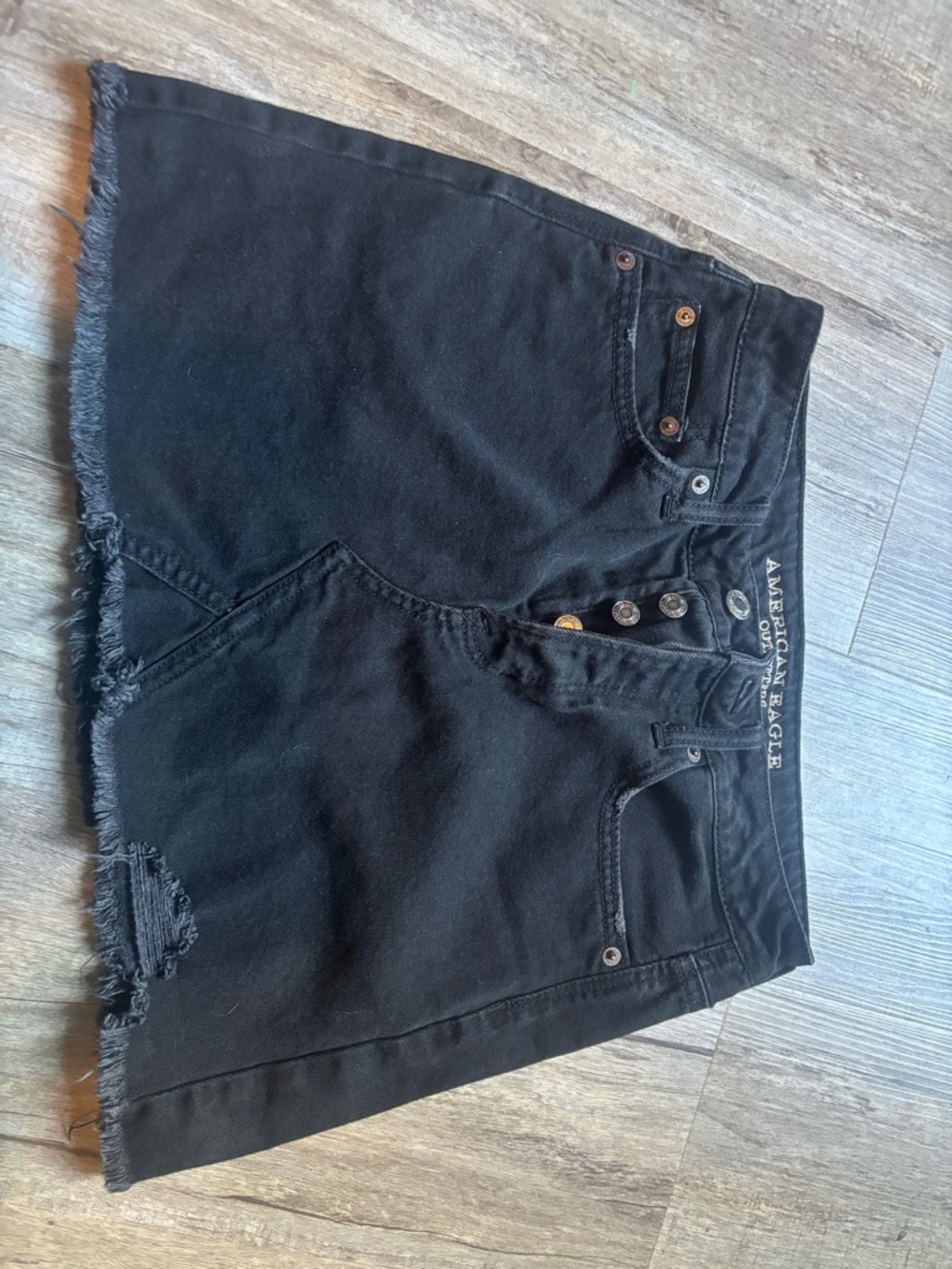 American Eagle Outfitters Black Denim Mini Skirt
